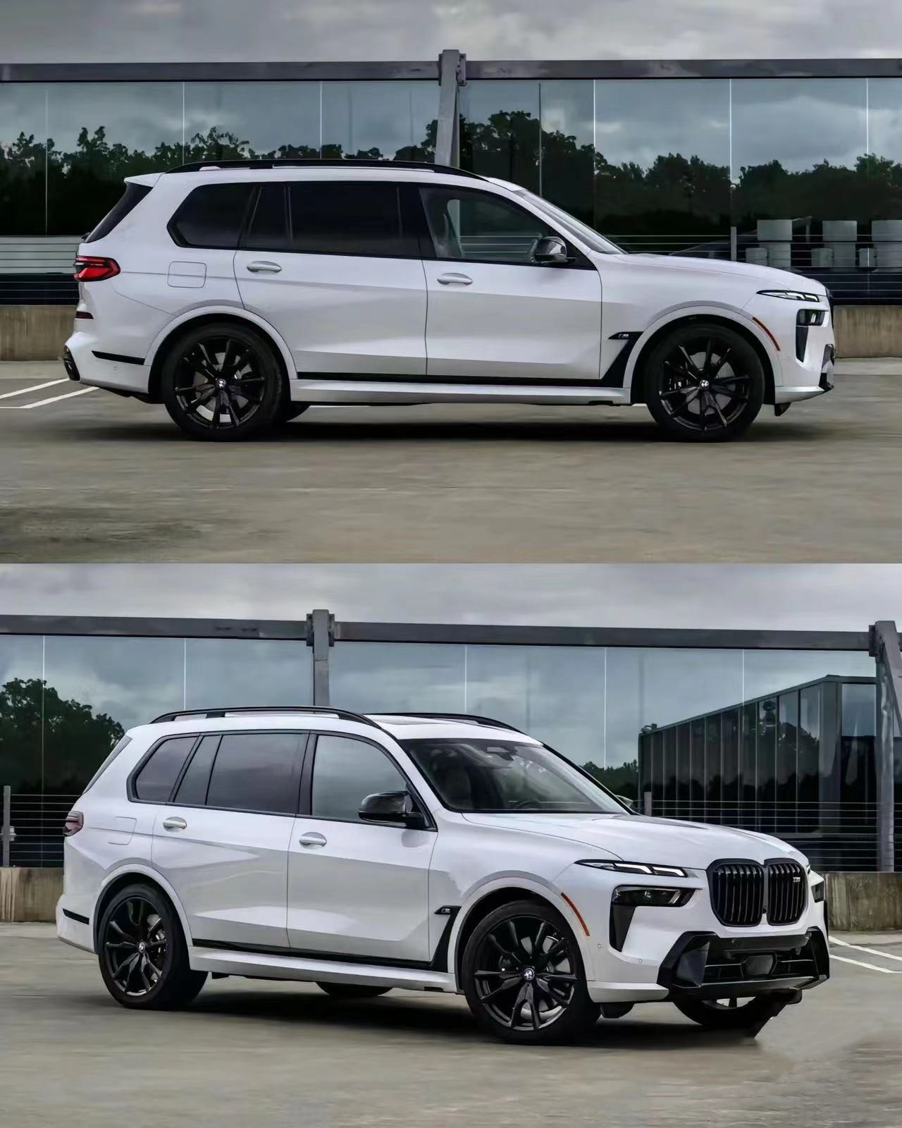 For BMW X7 Carbon Fiber Body Kit X7 OEM Style Carbon Fiber Front Lip Diffuser Large Light Shade Body Kit