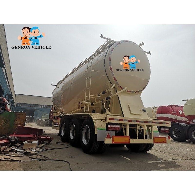 Quality Pneumatic Bottom Loading BPW 55CBM Dry Bulk Tanker Trailer wholesale