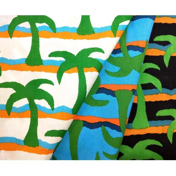 Custom Printing 40s 133*72 100% Cotton Coconut Tree Printed Poplin Fabric Cloth for Garment and Home Textile Cotton Fabric Roll