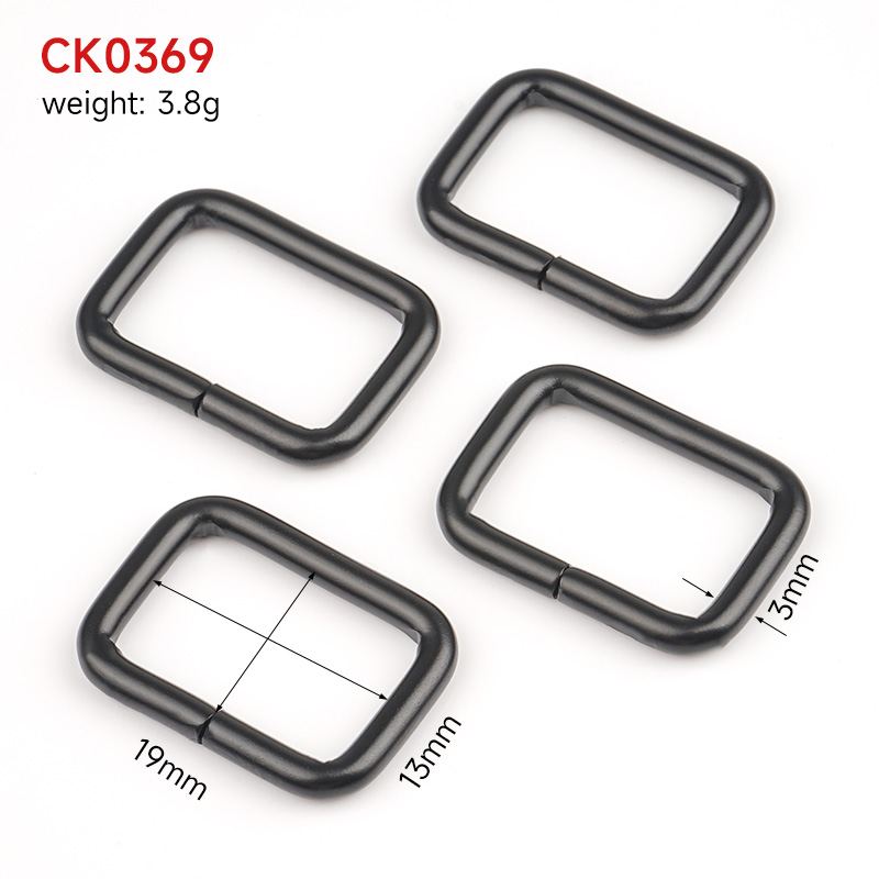 3/4" Square Buckles for Leather Bags 19mm Inner Length Ring Loop Buckle Bag Hardware