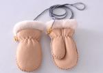 3 - 8 Years Childrens Warmest Sheepskin Gloves With Customized Logo