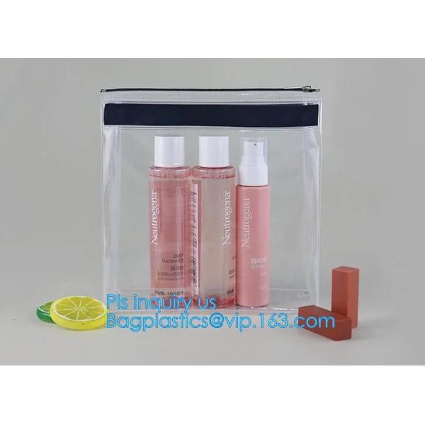 fashion thick clear retail custom printed pvc slider zipper bag, mini plastic zipper cosmetic slider zip bags with print
