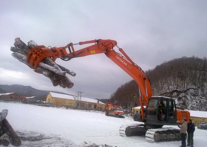 Seven Tooth Rotate Wood Grapple / Timber Grapple for Hitachi EX230 Excavator