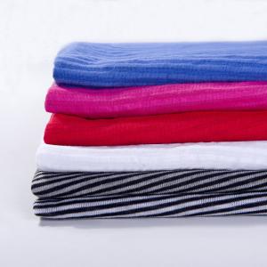 Quality Light Weight Stripe 100 Cotton Knit Fabric For Garment wholesale