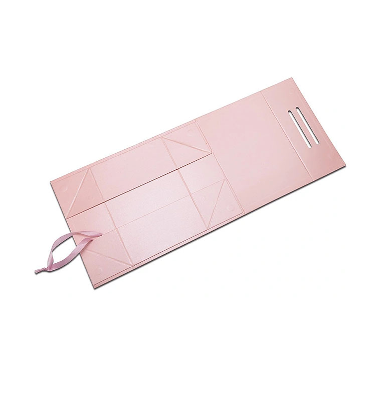 Paperboard Box Type Custom Magnetic Storage Stash Gift Boxes with Ribbon Handle Folding