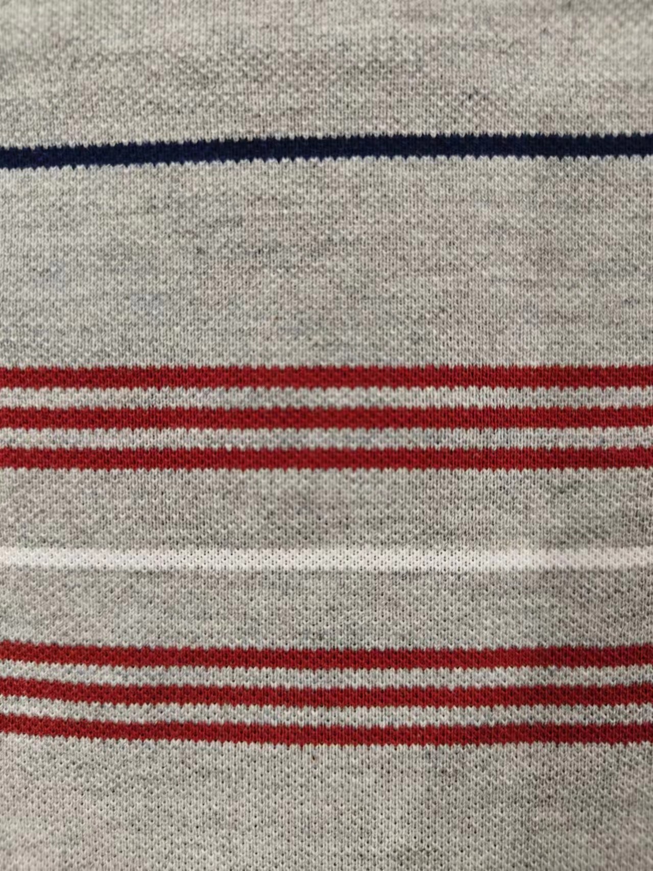 Breathable And Durble Sweat-Absorbent Striped Knit Fabric For Polo Shirt