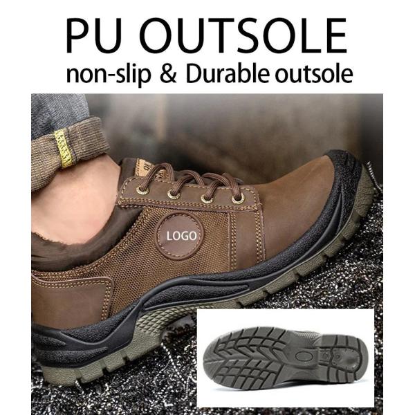 Leather Safety Shoes, Steel Toe Work Boots, Construction Requirements Industrial Safety