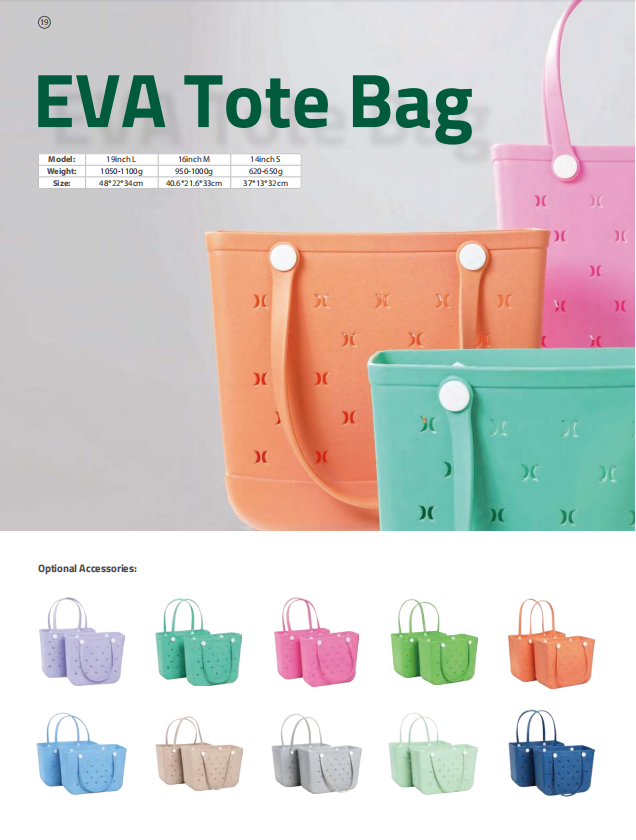 Beach Handbag Must-Have WOOWAVE Waterproof EVA Tote with Rubber Foam and Silicone Material