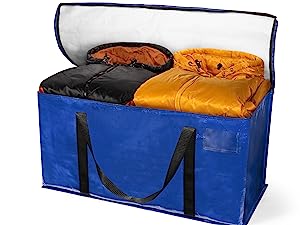 Drawstring Moving Bags, Jumbo Extra Large Heavy Duty Handles Wrap Storage Bags Moving Totes Storage Totes Zippered
