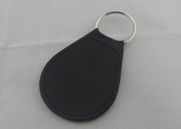 Zinc Alloy Personalized Leather Keychains / Fire Fighter Leather Key Chain