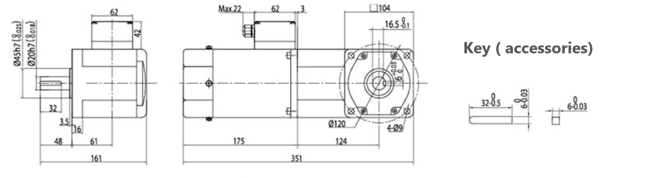induction gear motor drawings