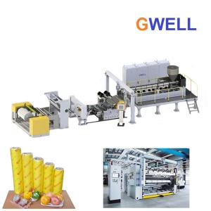 China Pvc PVDC Cling Cast Film Extrusion Line Heat Cold Resistance on sale