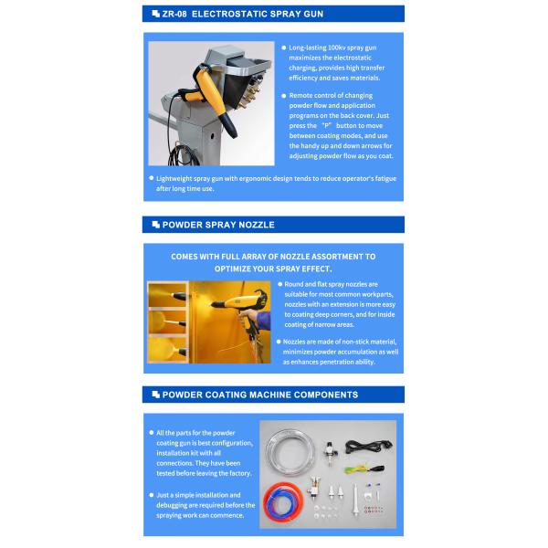COLO-191S Epoxy Polyester Electrostatic Powder Coating Gun Painting Machine Vibrating Powder Coating Equipment for Fast Color Change