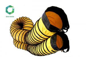 China 600gsm 1300d PVC Coated Spiral Duct , Fabric Flame Retardant Tunnel Flexible Vinyl Duct on sale