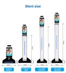 50-150cm Face Recognition Temperature Kiosk / Facial Recognition Thermometer