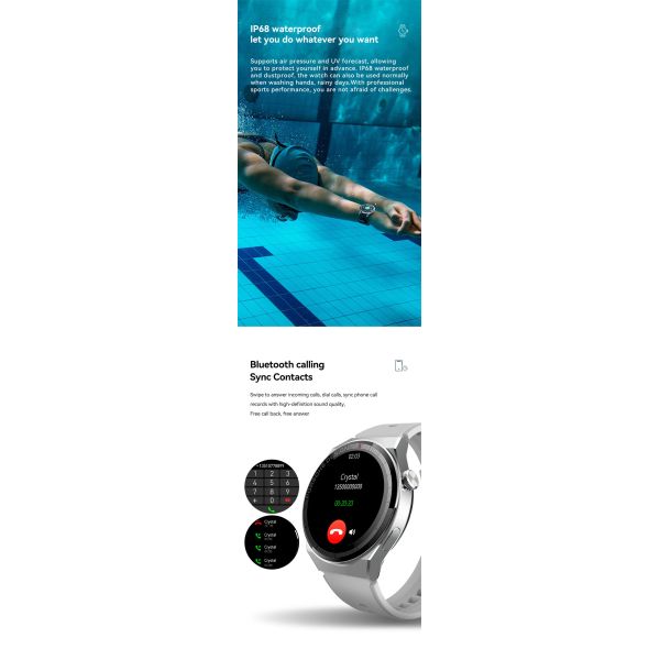 Eraysun Fashion 1.39 Inch Digital Watches IP68 Waterproof Smart Watch for Men Support Phone Call RelojesSmart Watches
