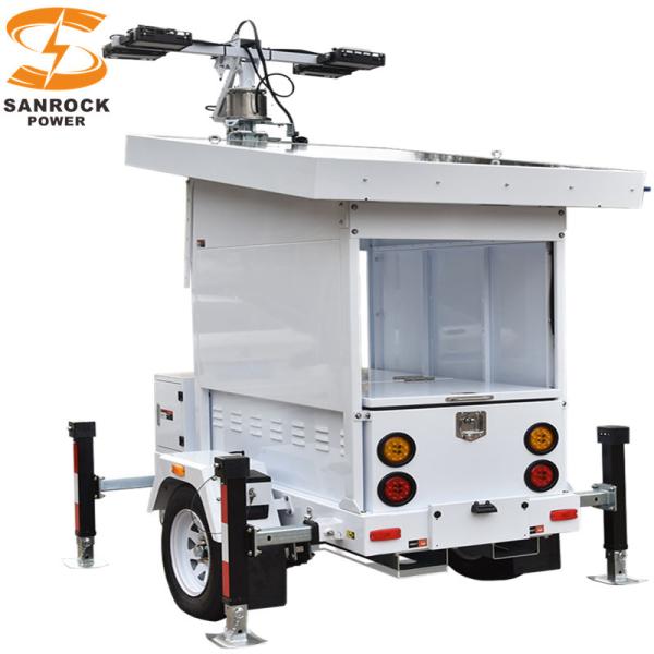 Customizable Solar Powered Light Tower LED Lamp 4×100W Telescopic Light Tower