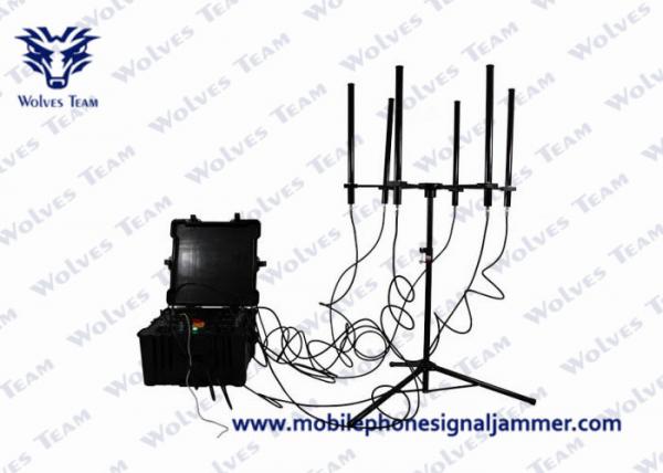 Cheap Portable Pelican Vehicle Jammer Convoy 10 Bands 820W 3G 4G WIFI GPS Blocker for sale