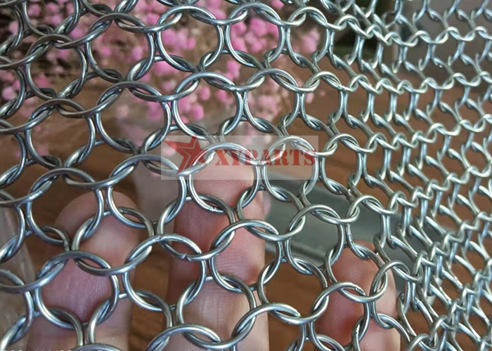 Stainless Steel Chain Braided Ring Mesh With Welded And Non Welded Ring Type