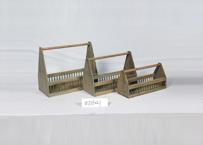 Quality 3 Sets Utensils Wooden Crate Basket wholesale
