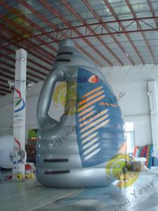 China Blue Giant Tarpaulin Inflatable Product Replicas , Blow Up Bottle For Advertisement on sale
