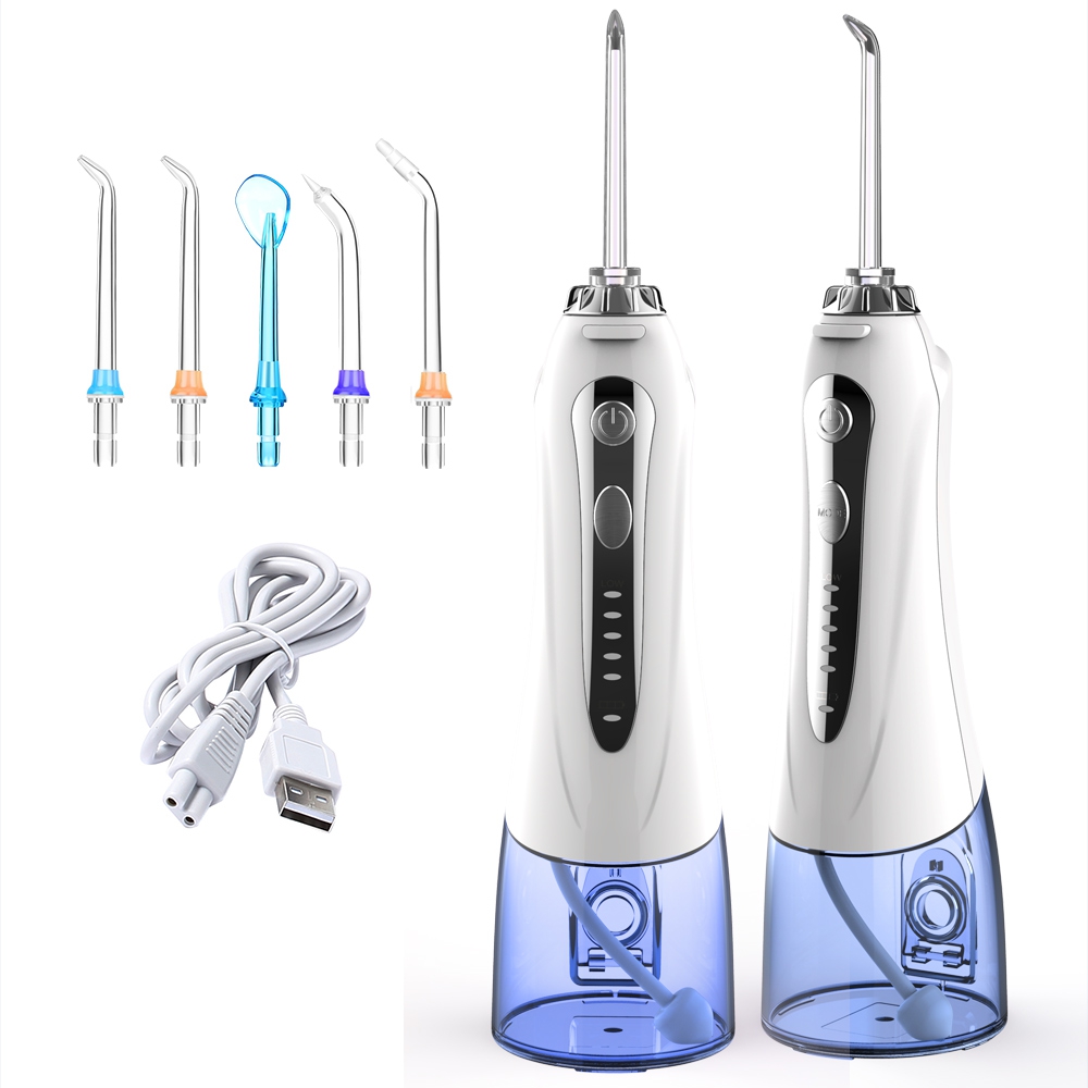 Mouth Jet Teeth Cleaning Professional Portable 400mL Pik Dental Irrigator Oral Floss Pick Electric Water Flosser Waterflosser