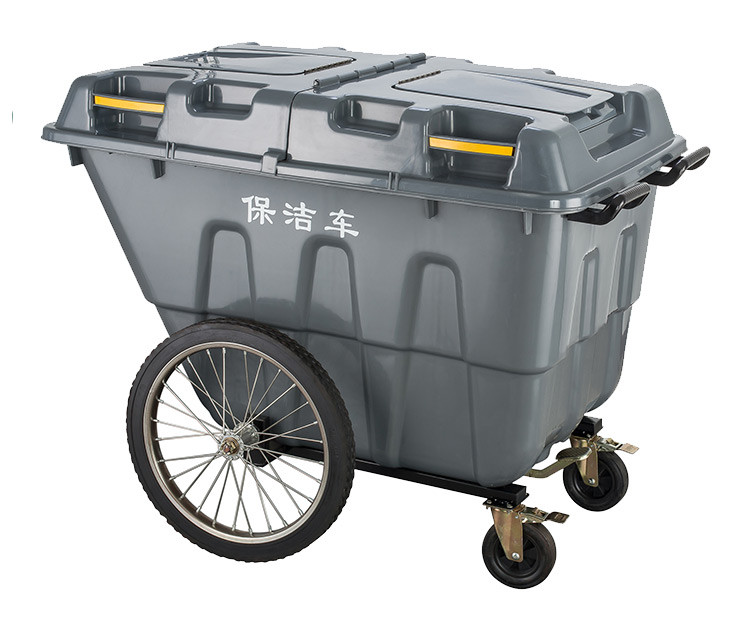 Quality 400L trash can trolley dumping carts with wheels wholesale
