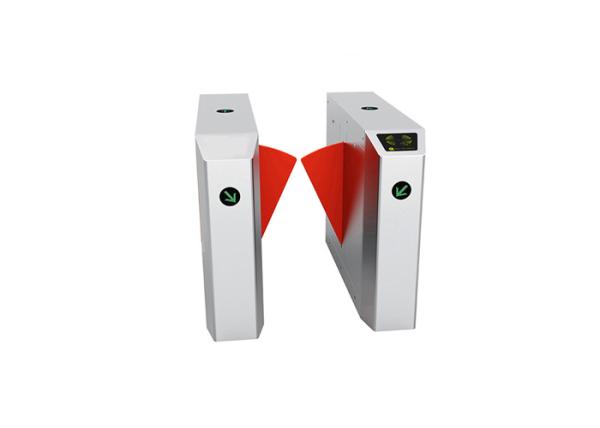 304 Stainless Steel Automatic Systems Turnstiles , Pedestrian Automatic Flap