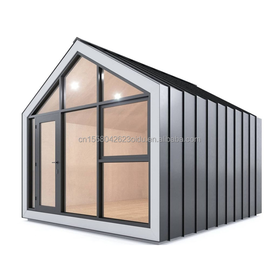 Modified Shipping Container Prefab House Triangle Roof and Stable Wood Foundation for Residential Steel Container Home