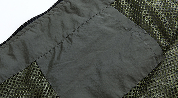 Casual Stand Collar Sleeveless Blank Wear Outdoor Utility Hunting Knitted Plus Size Waistcoat Mens Gym Mesh Vest