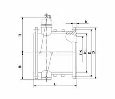 Butterfly Non Return Check Valve , PN 10 Bar Flanged Non Return Valve