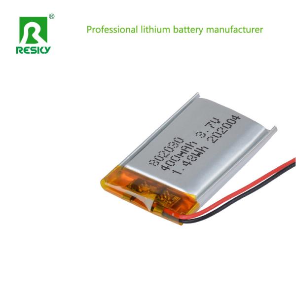 Compact 3.7v 400mAh Rechargeable Lithium Polymer Battery Power Lithium Ion Cell 802030 with Jst Connector