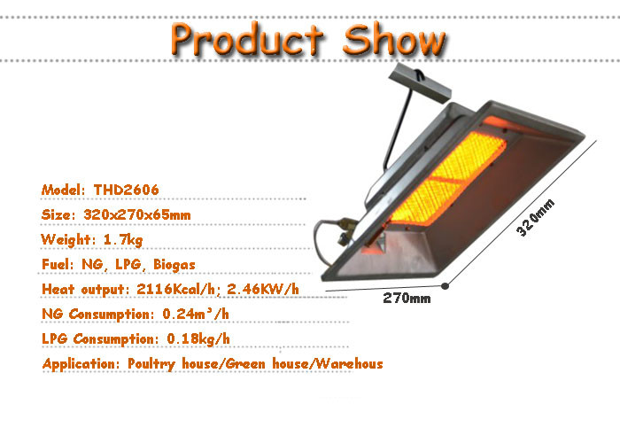 Chicken Gas Brooder Heat Lamp Infrared Heater For Chicks THD2606