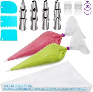 China Disposable Piping Bags, 18 Inch Large Pastry Bags -100Pcs, Cake Decorating Supplies Kit Frosting, Cookie, Cupcake on sale