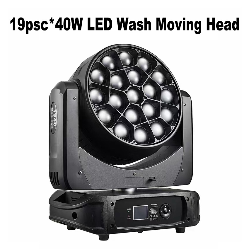 19pcs 40w 4in1 LED Head Moving Light for Professional Studio Photography and Video