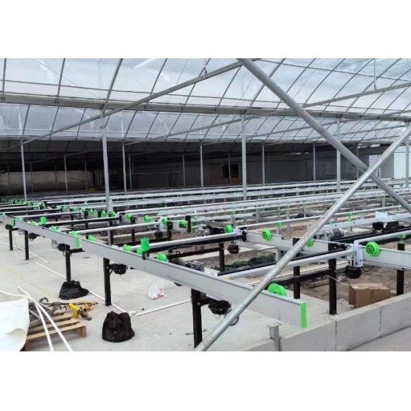 Growing System Rolling Greenhouse Tables Adjustable Shuttle Bench System Agriculture Movable Bench