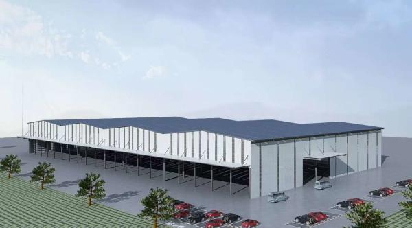 Q235B Structure Frame Buildings With Steel Roof Wall Cladding