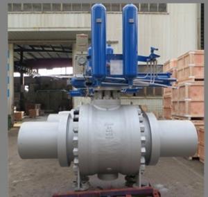 China API 6D Trunnion Ball Valves, Gas Over Oil Actuated on sale