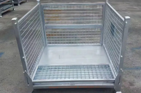 Stackable Steel Container Basket for Heavy Duty Use and Organization