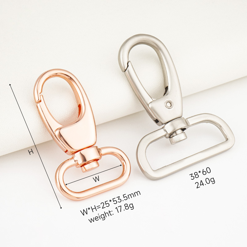 1.5 Inch Swivel Lobster Claw Clasp Zinc Alloy Snap Hook for Webbing Strap Connection