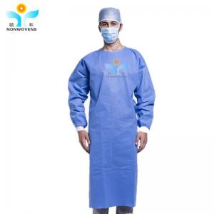China SMS SSMMS Surgical Gown Disposable Sterile Waterproof Isolation Gown AAMI Level 1/2/3 on sale