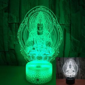 Quality OEM picture 3D creative small table lamp Buddha statue LED decoration personalized custom gift table lamp night light wholesale