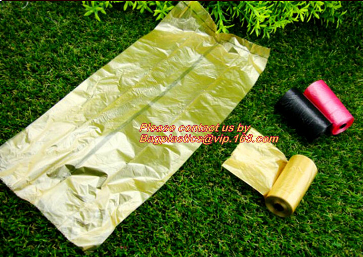 Custom color pet poop bags bone shape dispenser dog waste bag, Biodegradable doggie poop waste bags, 300bags/roll Tie to