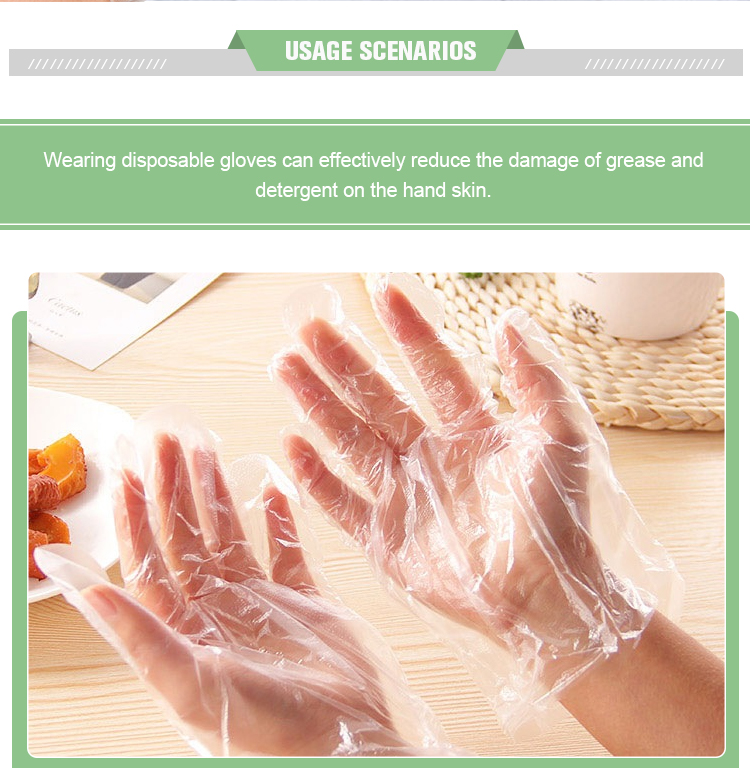 Transparent Disposable Food Safe Gloves Customized Thickness And Exclusive Customization