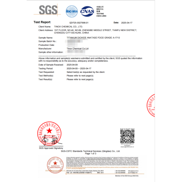 Sulphate Process Titanium Dioxide TiO2 with 20-25g/100g Oil Absorption 97-99% Whiteness and 2-5um Particle Size