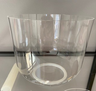 Clear crystal singing bowls with padded bowl case made of strong canvas MOQ 1