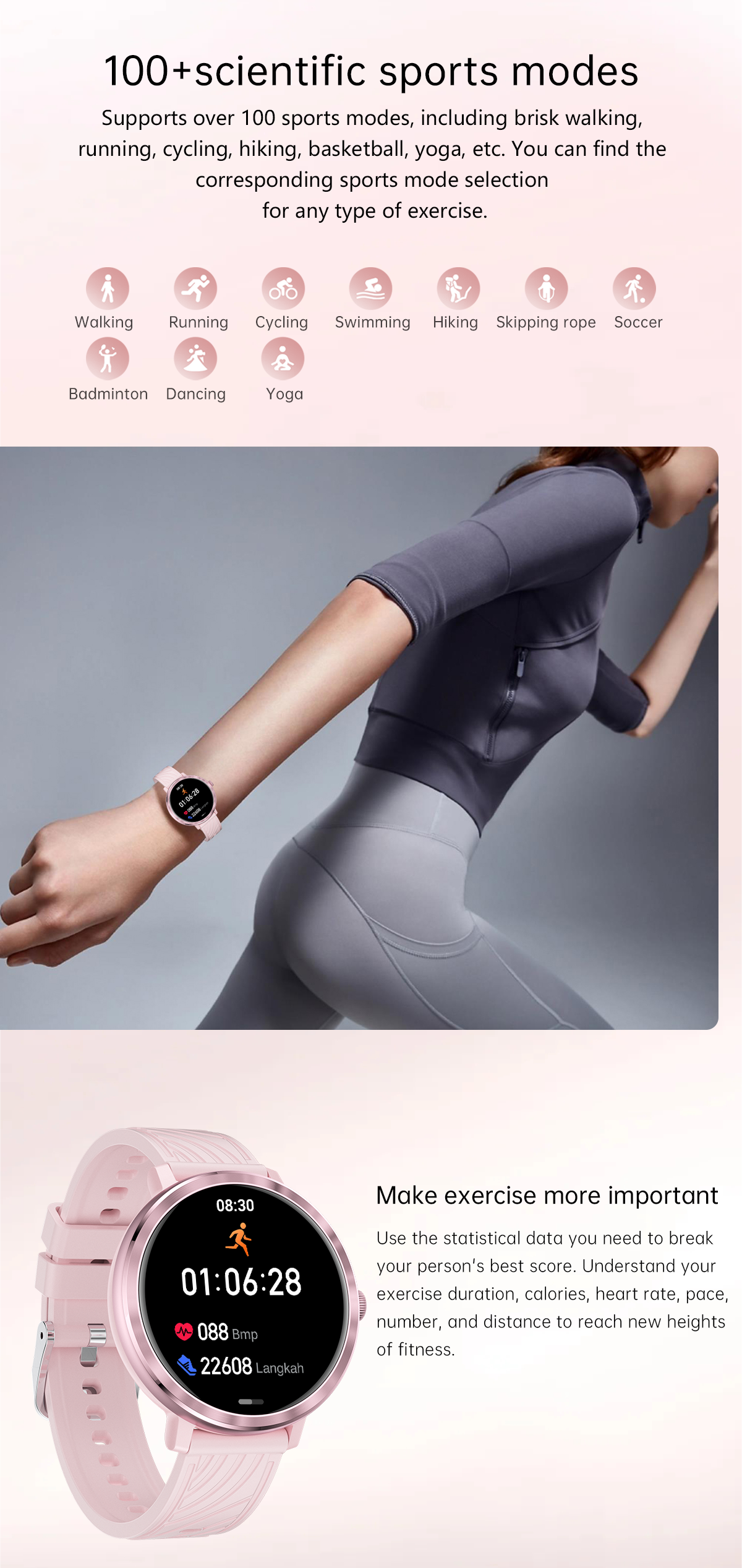 Eraysun Fashion AMOLED Smart Watch NX27 1.19inch BT Call Female Physiology Pressure Women Watches IP68 NX27 Smartwatch