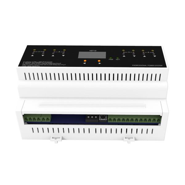 DIN RAIL Hotel Room Lighting Control System 4 Channels 0-10V Long Lifespan