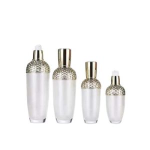 Quality Oval Cosmetic Pump Bottle Acrylic 100ml Silk Screening Customized wholesale