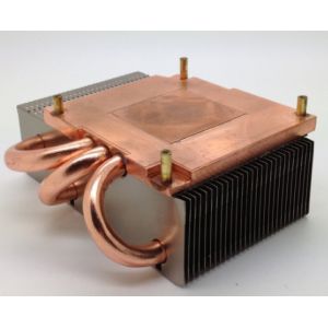 China 120W Copper Base Plate Aluminum Fin Copper Pipe Heat Sink For CPU Cooling on sale